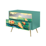 Seagirl Mirrored Drawers | Seletti Wears Toiletpaper | Chest of 2