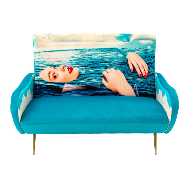 Seagirl Two Seater Sofa | Seletti Wears Toiletpaper | Blue