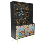 Snakes Mirrored Bookcase | Seletti Wears Toiletpaper | Black