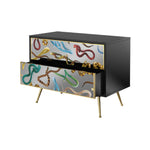 Snakes Mirrored Drawers | Seletti Wears Toiletpaper | Chest of 2