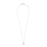 Ace Cubic Zirconia Pendant Necklace | Silver Plated