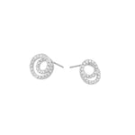 Cara Spiral Ring Earrings | Silver Plated
