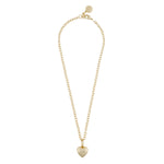 Card Heart Pendant Necklace | Gold Plated | 42cm