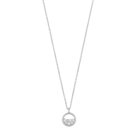 Copenhagen Pendant Necklace | Silver Plated with Cubic Zirconia