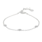 Copenhagen Small Chain Bracelet | Silver Plated with Cubic Zirconia