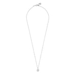Copenhagen Small Pendant Necklace | Silver Plated with Cubic Zirconia