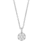 Copenhagen Small Pendant Necklace | Silver Plated with Cubic Zirconia