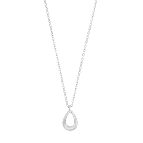Deia Drop Pendant Necklace | Silver Plated