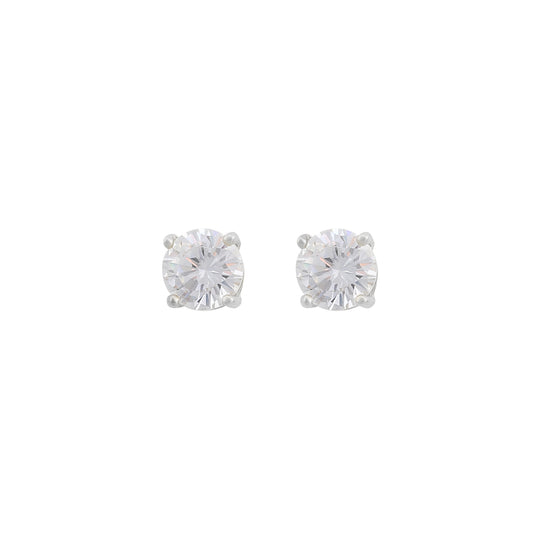 Essence Cubic Zirconia Stud Earrings | Silver Plated