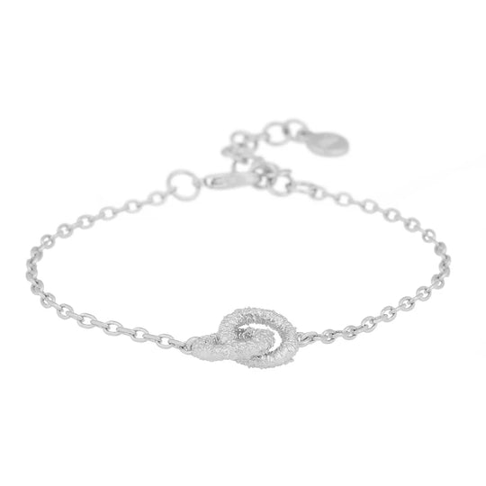 Gisele Textured Infinity Bracelet | Silver Plated