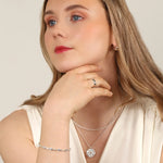 Lauren Hammered Coin Pendant Necklace | Silver Plated