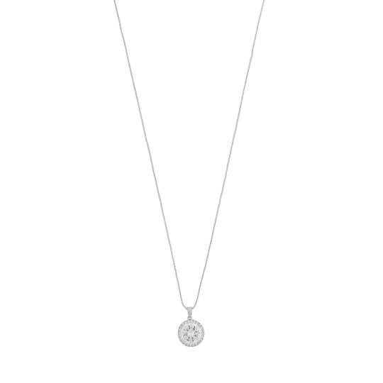 Lex Stone Pendant Necklace | Silver Plated | 40cm