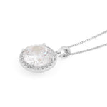Lex Stone Pendant Necklace | Silver Plated | 40cm