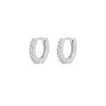 Mayfair Gemstone Hoop Earrings | Silver Plated