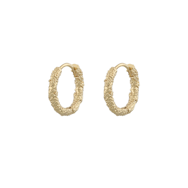 Palma Abstract Hoop Earrings | Gold Plated