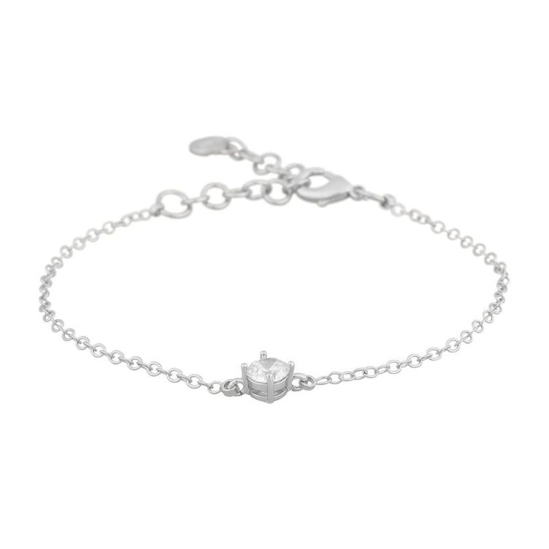 Saga Chain Bracelet | Silver Plated with Cubic Zirconia
