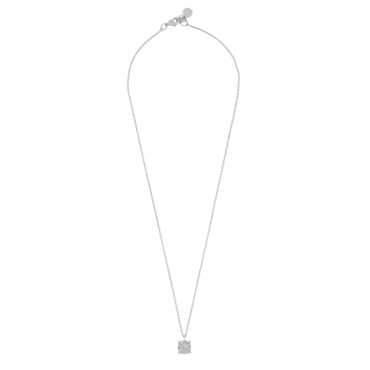 Saga Pendant Necklace | Silver Plated with Cubic Zirconia