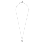 Sally Double Clover Necklace | Silver Plated with Cubic Zirconia