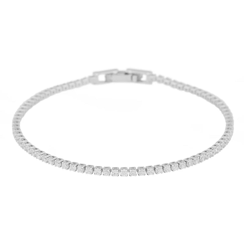 Sally Tennis Bracelet | Silver Plated with Cubic Zirconia