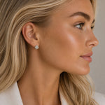 Sevilla Gemstone Twist Earrings | Silver Plated