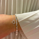 Valentina Heart Chain Bracelet | Silver Plated