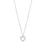 Valentina Heart Pendant Necklace | Silver Plated | 42cm