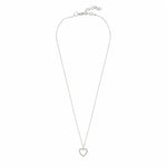 Valentina Heart Pendant Necklace | Silver Plated | 42cm