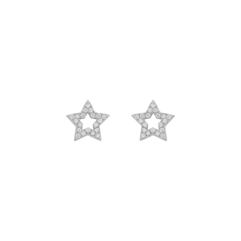 Wish Small Star Earrings | Silver Plated with Cubic Zirconia