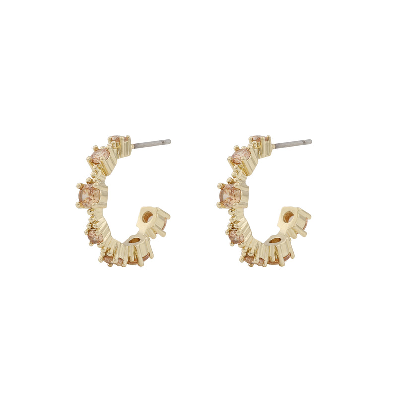Wiz Oval Earrings | Gold Plated with Cubic Zirconia