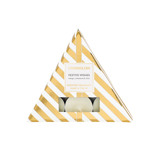 Festive Wishes Scented Tealight Candles | Orange, Cinnamon & Clove | Set of 6