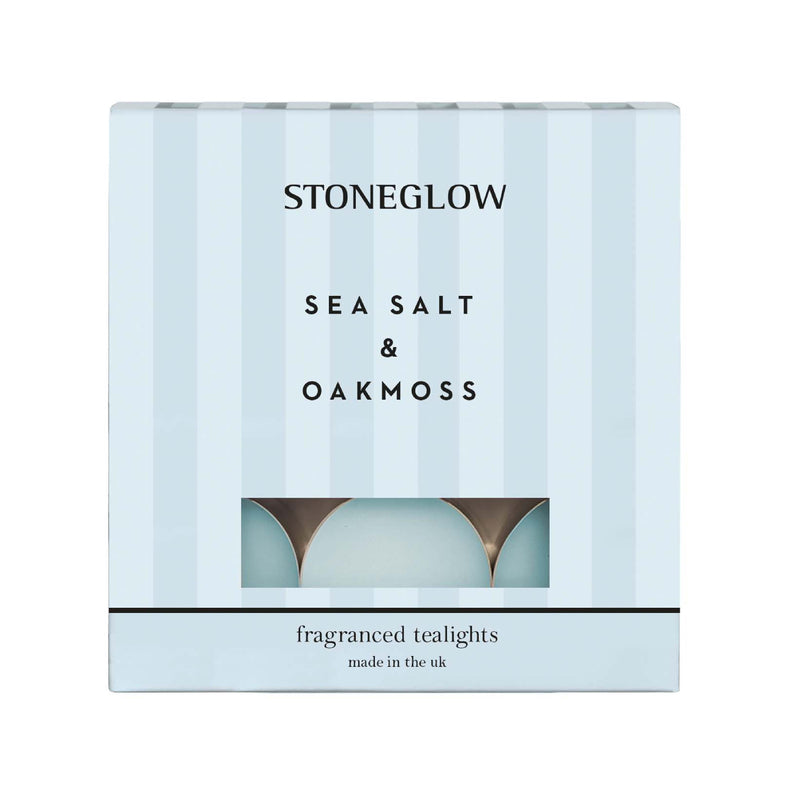 Modern Classics Scented Tealight Candles | Sea Salt & Oakmoss | Set of 9