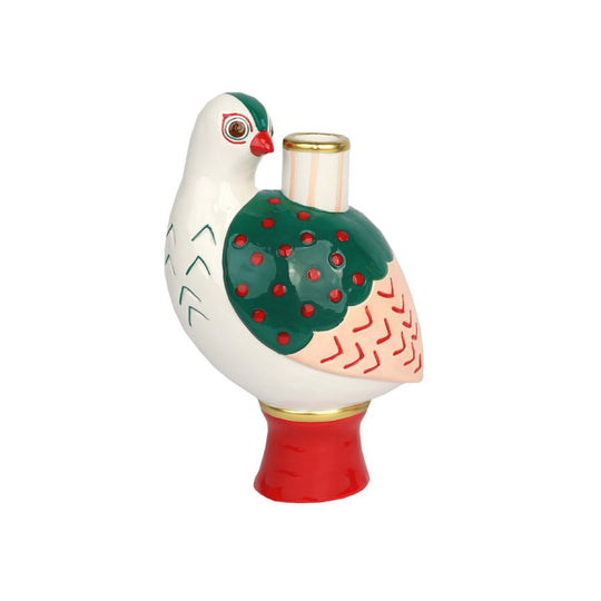 Festive Bird Taper Candle Holder | 20cm