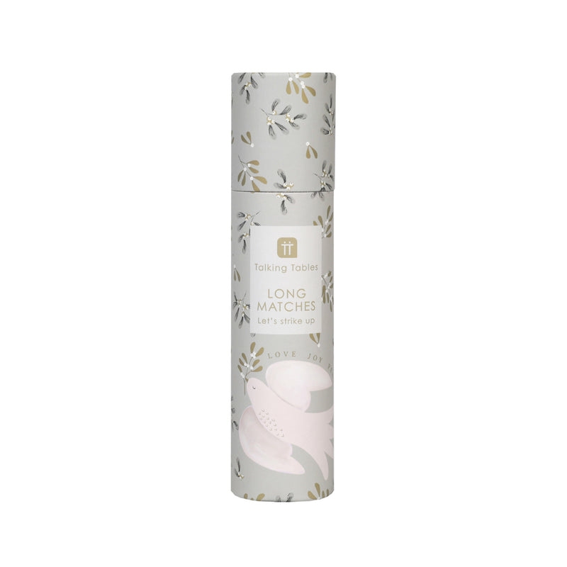 Festive Mistletoe & Dove Matches | Long | Set of 50