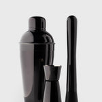 Taproom Cobbler Cocktail Shaker Set | Black | 3 Piece