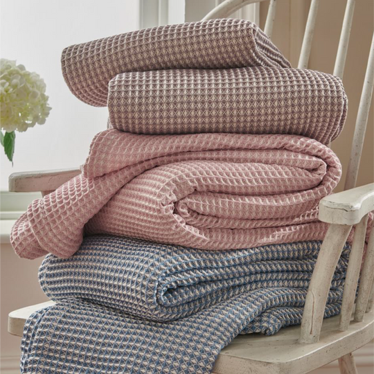 Astral Waffle Throw | Blush