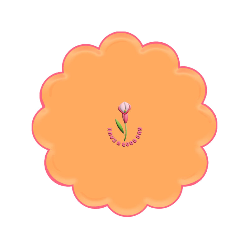 Ceramic 'Have A Good Day' Decorative Flower Plate | Living Collection