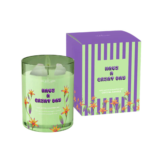 'Have a Great Day' Crystal Candle | Gardens of Magic Collection