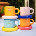 Ceramic 'Home Is Happy' Mug & Saucer | Living Collection
