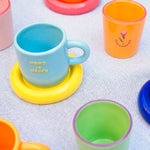 Ceramic 'Home Is Happy' Mug & Saucer | Living Collection
