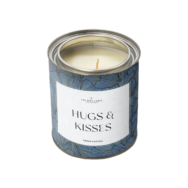 'Hugs & Kisses' Candle Tin | Fresh Cotton | 310g