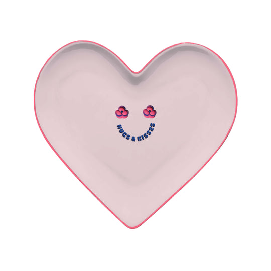 Ceramic 'Hugs & Kisses' Decorative Heart Plate | Living Collection