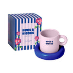 Ceramic 'Hugs & Kisses' Mug & Saucer | Living Collection