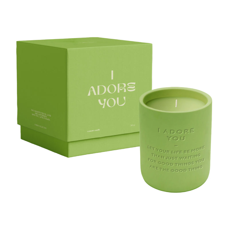 'I Adore You' Cement Candle | 360g