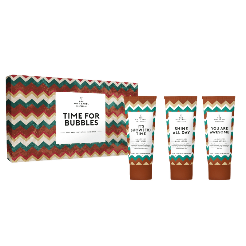 'Time For Bubbles' Letterbox Gift Box | Mandarin Musk | Body Wash, Body Lotion & Hand Lotion Set