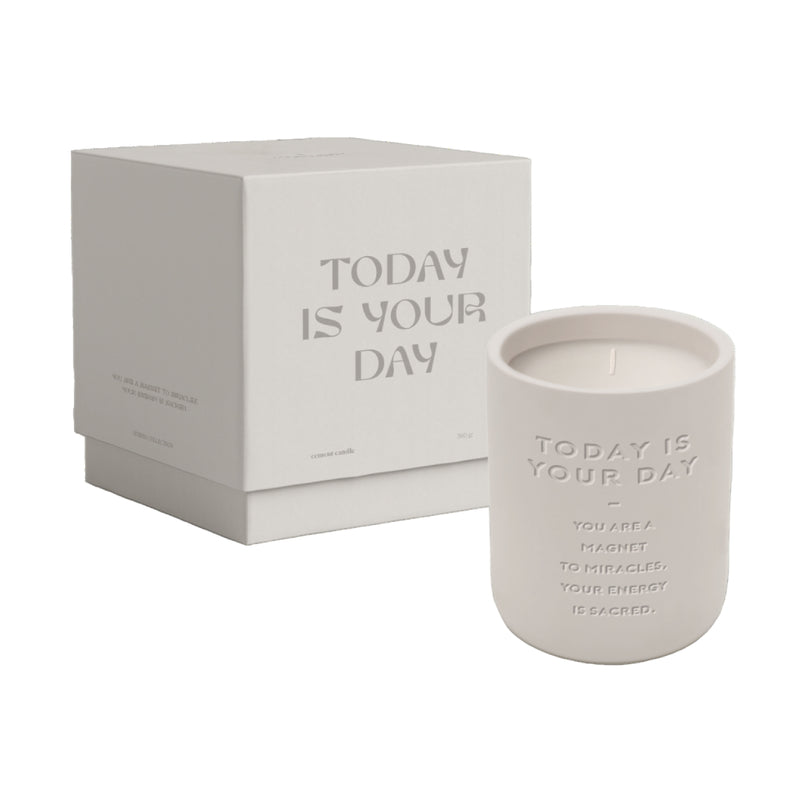 'Today Is Your Day' Cement Candle | Studio Collection | 360g
