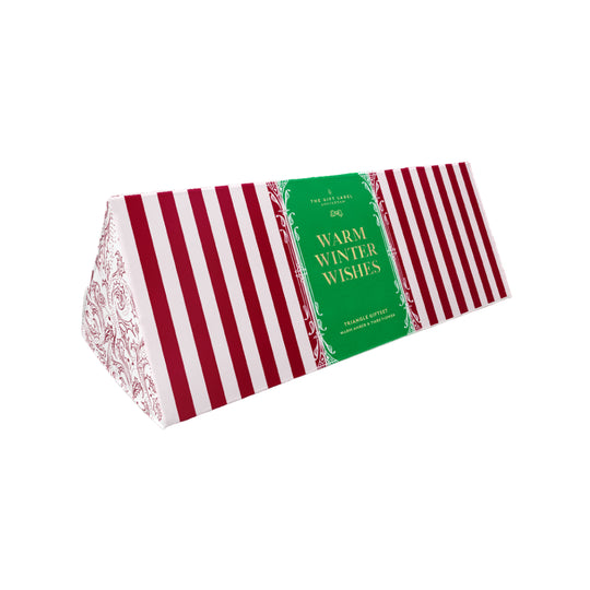'Warm Winter Wishes' Festive Triangular Hand & Body Gift Set | Warm Amber & Tiare Flower