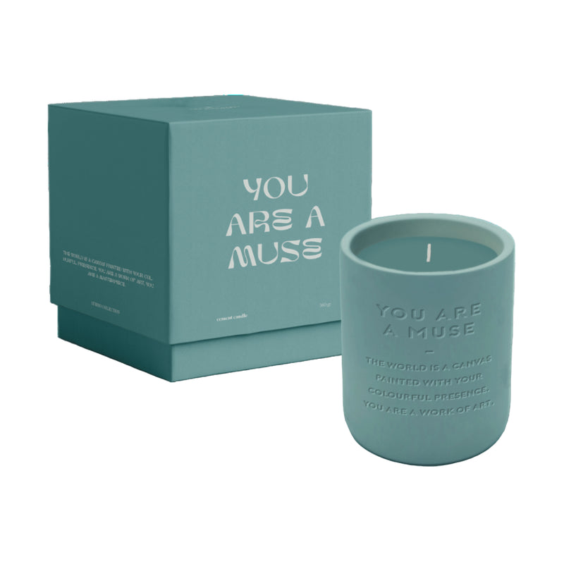 'You Are A Muse' Cement Candle | Studio Collection | 360g