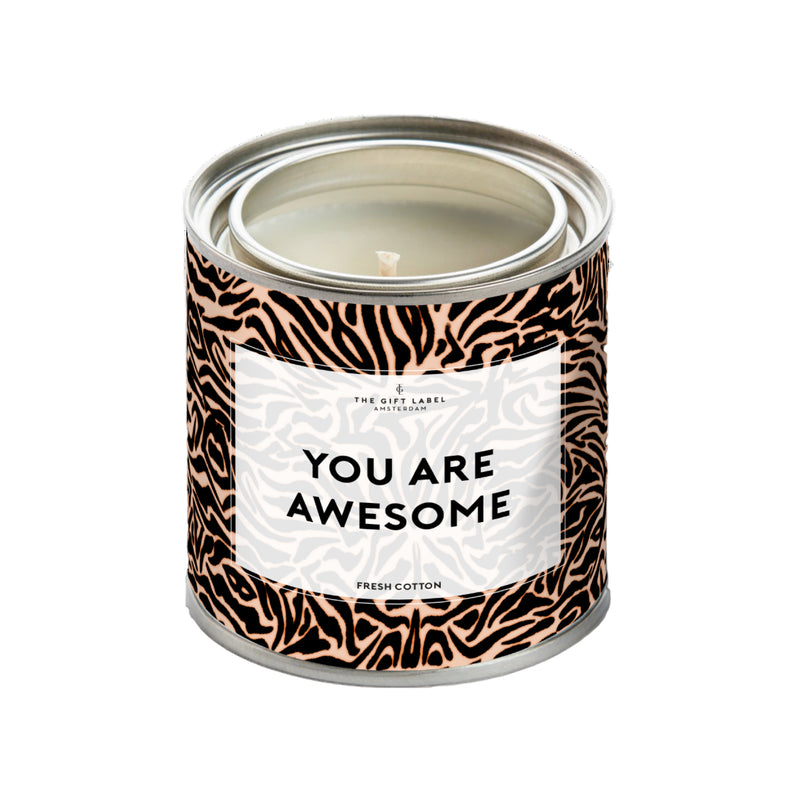 'You Are Awesome' Candle Tin | Fresh Cotton | 310g