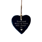 Hanging 'Haste Ye Back' Decoration | Slate
