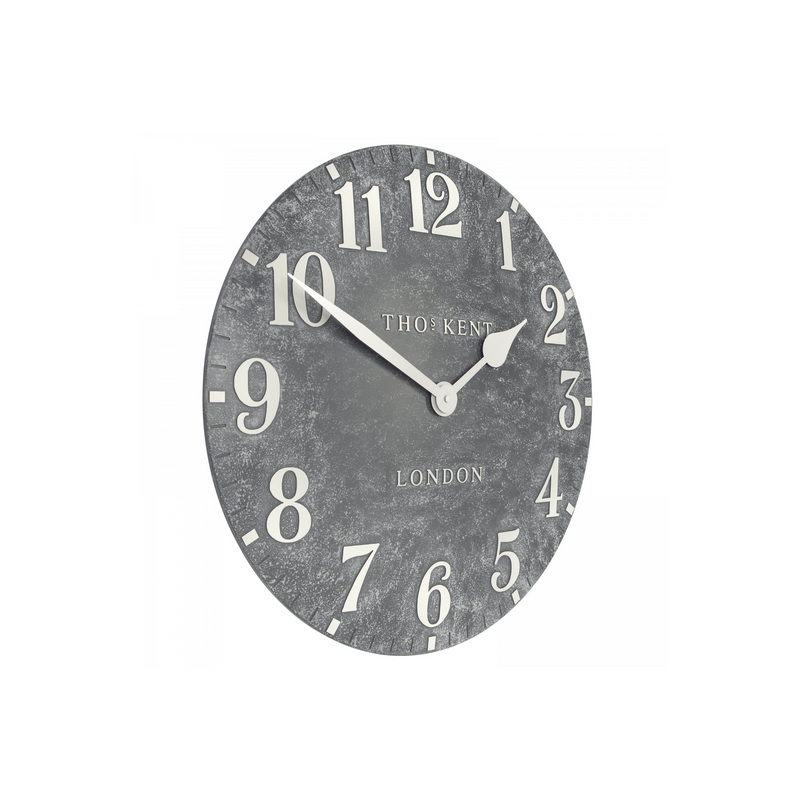Buy Thomas Kent 20'' Cement Arabic Outdoor Wall Clock | About Living